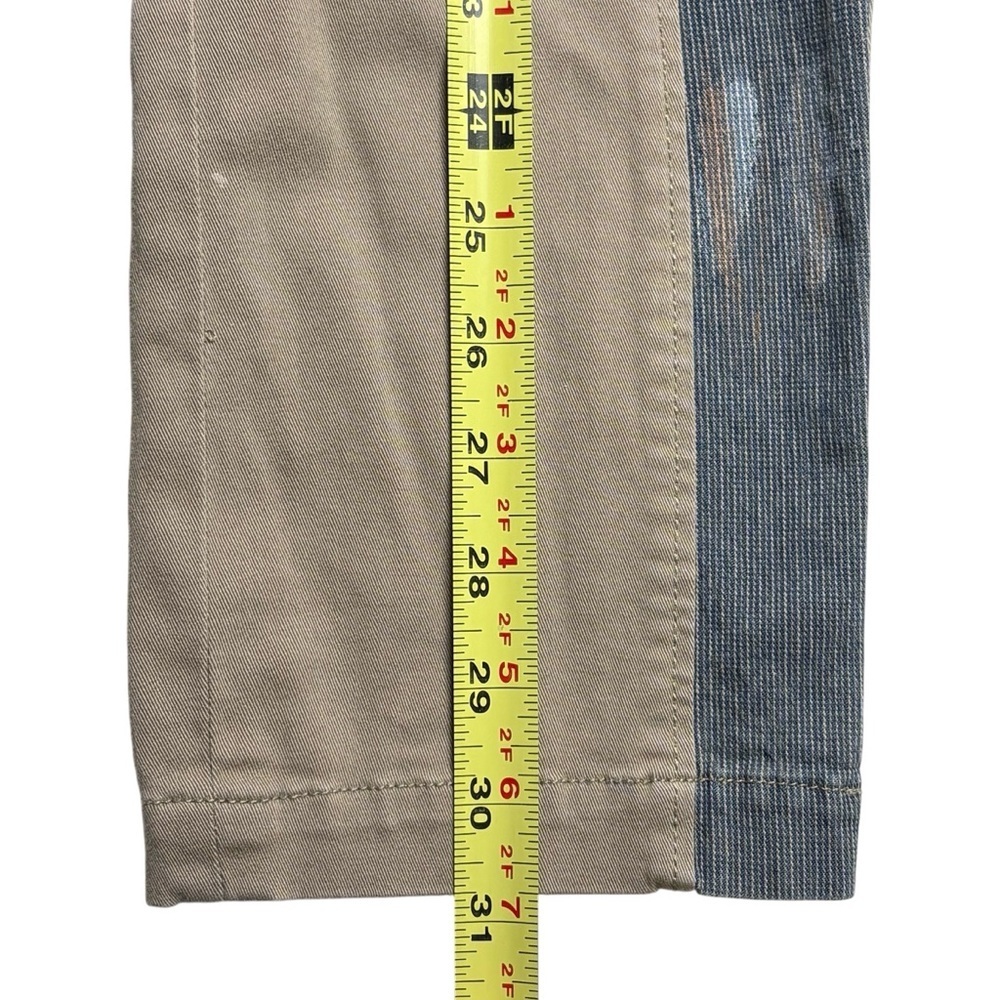Anthropologie Pilcro Hyphen Patchwork Painted Chinos Size 25 Cotton Blend - Picture 11 of 16